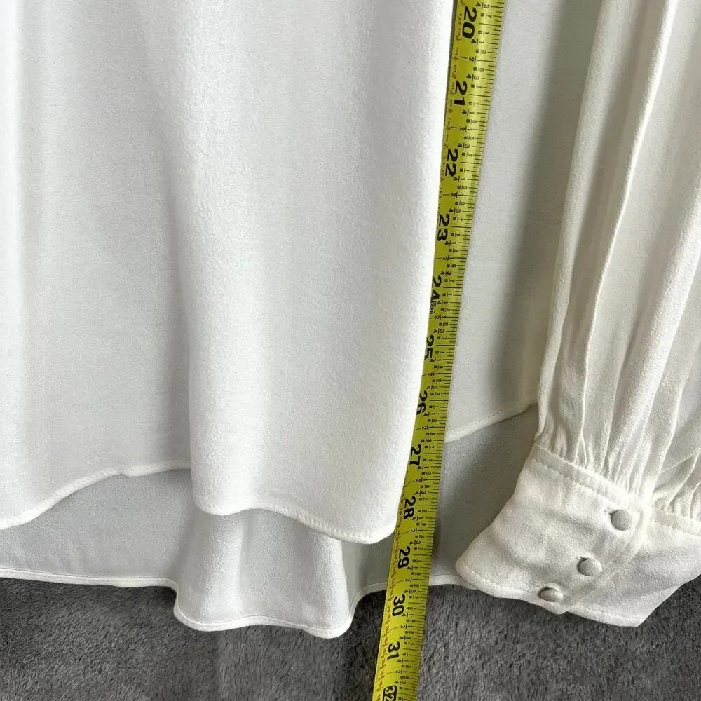 Free People Blouse Womens L White Long Sleeve Boho Festival‎ NWT